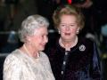 Isabel II y Thatcher, en 2005