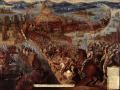 "Conquista de México por Cortés". El sitio de Tenochtitlan por el conquistador español Hernán Cortés, durante la Conquista de México
