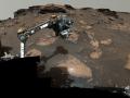 The rover works around a rocky outcrop called 