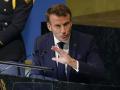 French President Emmanuel Macron at the United Nations General Assembly in New York