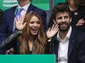 Singer Shakira and soccerplayer Gerard Pique during 2019 Davis Cup Final at La Caja Magica on November 24, 2019 in Madrid, Spain.