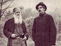 Tolstoi y Gorki en Yasnaia Poliana, la casa del primero