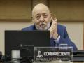 El presidente del CIS, José Félix Tezanos, este miércoles en el Congreso