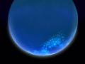 Ilustración de un planeta azul