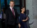 Spanish King Felipe VI and Queen Letizia with Isabel Diaz Ayuso at Premiere Opera Aida in Madrid on Monday, 24 October 2022.