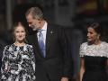 La Princesa de Asturias, el Rey Felipe y la Reina Letizia durante los Premios