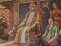 Dibujo de Giovanni da Pian del Carpine reuniéndose con el Gran Khan del Imperio Mongol