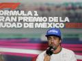 Fernando Alonso en la previa del Gran Premio de México