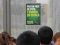 Cartelería independentista en un colegio catalán