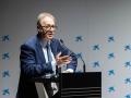 El subdirector general de la Fundación ”la Caixa”, Marc Simón, durante la jornada de balance del programa Reincorpora