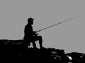Un hombre pescando