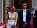 Jeremy Hunt y su mujer Lucía, en una cena de gala en Buckingham Palace