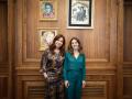 Cristina Kirchner junto a Irene Montero en el Senado Argentino