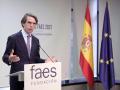 El expresidente del Gobierno y presidente del IADG, José María Aznar, interviene en la clausura del Campus FAES 2021 en el auditorio de la Fundación Abertis, a 24 de septiembre de 2021, en Madrid, España