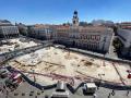 Vista general de las obras en la Puerta del Sol de Madrid