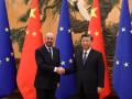 El presidente chino, Xi Jinping y el presidente del Consejo Europeo, Charles Michel en Pekín