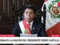 En un discurso de cinco minutos, Pedro Castillo anunció la disolución del Congreso y la instalación de un "Gobierno de Emergencia"