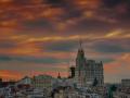Visión del edificio de Telefónica en una vista urbana de Madrid