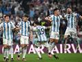 La celebración de Argentina tras ganar la tanda de penaltis a Francia