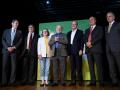 El presidente electo de Brasil, Luiz Inacio Lula da Silva y algunos de sus futuros ministros