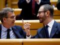 Alberto Núñez Feijóo y Javier Maroto en el Senado