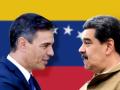 Pedro Sánchez y Nicolás Maduro