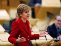 La primera ministra escocesa, Nicole Sturgeon, durante una intervención en el Parlamento de Edimburgo
