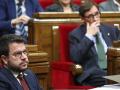 Pere Aragonès y Salvador Illa en el Parlament de Cataluña