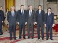 El Rey Juan Carlos y los cuatro expresidentes González, Aznar, Zapatero y Rajoy16/01/2012
MADRID