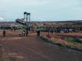 Los activistas medioambientales protestan contra la explotación de la mina de lignito, esta semana