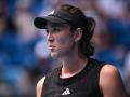 Garbiñe Muguruza, la madrugada de este lunes, en Melbourne, durante el Open de Australia