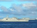 Tres buques del Ejército Popular de China navegan en aguas del Mar de China Meridional