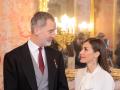 El Rey Felipe y la Reina Letizia, en la recepción del cuerpo diplomático