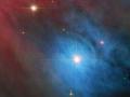 Imagen tomada por Hubble de la estrella variable V 372 Orionis en Orión