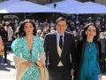 Manuel Falco and Amparo Corsini and daughter Manuela during the wedding of Isabelle Junot and Alvaro Falco in Plasencia (Caceres) on Saturday, 2 April 2022.