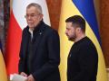 El presidente de Ucrania, Volodímyr Zelenski y su homólogo de Austria, Alexander Van der Bellen en Kiev