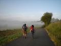 Dos peregrinos en el Camino de Santiago