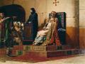 Ilustración del Juicio del Cadáver pintado por Jean-Paul Laurens. El Papa Formoso y Esteban VI