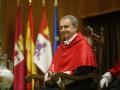 El expresidente del Gobierno José Luis Rodríguez Zapatero durante el acto en el que ha sido nombrado Doctor ‘Honoris Causa’ por la Universidad de León (ULE)