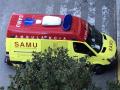 La herida fue trasladada en una ambulancia del SAMU