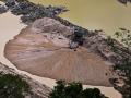 Fotografía aérea de una zona de minería ilegal en una de las zona de Itaituba (Brasil)
