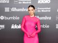 Model Laura Escanes  at photocall for Idolo awards in Madrid on Thursday, 9 March 2023.