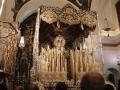 Virgen de la Caridad, de la Hermandad del Baratillo, durante la Semana Santa en Sevilla
en la foto : Fajín donado por la familia Franco