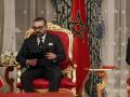 King of Morocco Mohamed VI and son Moulay Hassan during the signing of bilateral agreements between Spain and Morocco at the RoyalPalace ofAgdal in Rabat on Wednesday 13 February 2019.