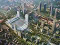 'Render' de un plano aéreo de la futura estación de Chamartín, integrado en el proyecto 'Madrid Nuevo Norte'