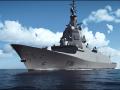Recreación de la futura fragata F-110 desarrollada por Navantia