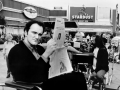 Quentin Tarantino durante el rodaje de 'Jackie Brown'