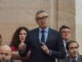 El portavoz de Vox en Andalucía, Manuel Gavira, durante el pasado pleno en el Parlamento andaluz