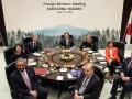 Los ministros de Exteriores del G7 durante una de las reuniones en Japón
