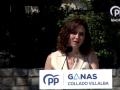 Isabel Díaz Ayuso durante su acto de campaña en Collado Villalba